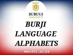 lesson 1.1 Burji Alphabets poster